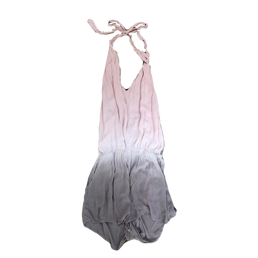 {Young Fabulous & Broke}Halter Deep V Ombre Romper